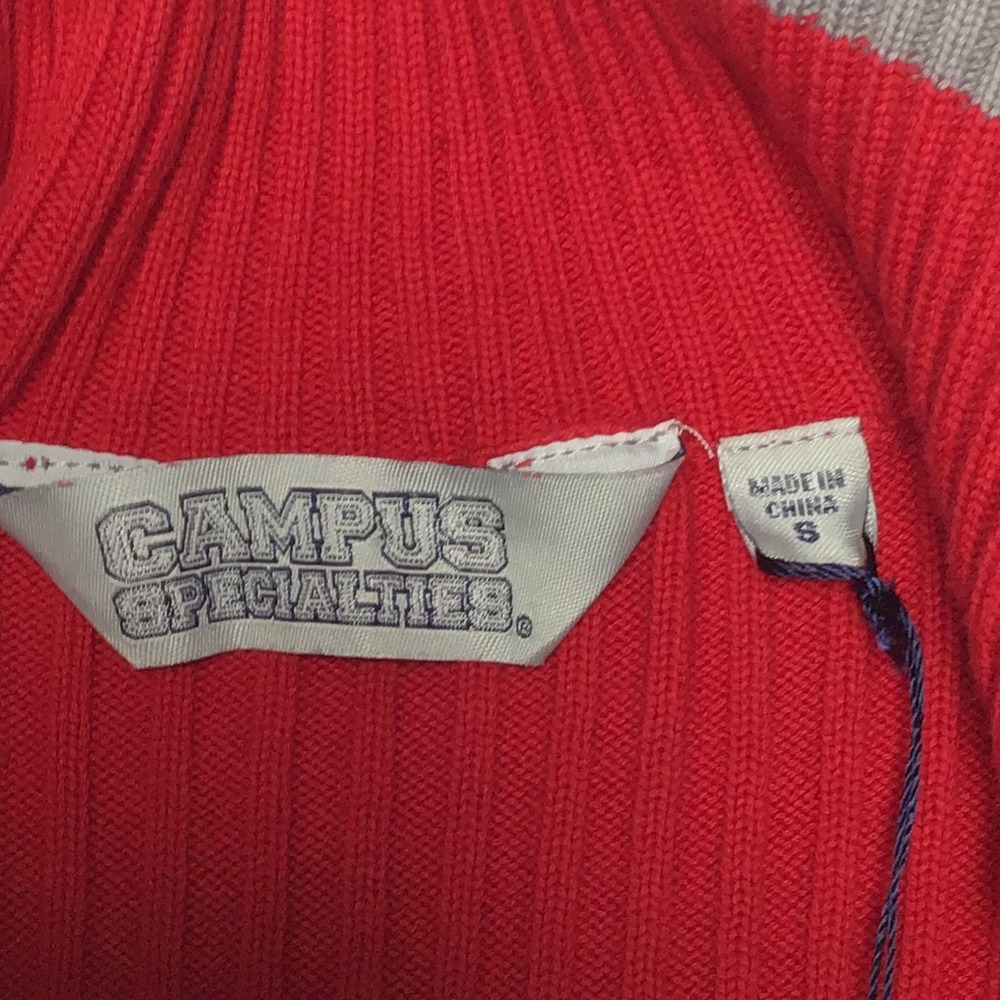 Ohio State Buckeyes Ribbed Zip Embroidered Logo Collegiate Sweater Women's Small - Picture 3 of 9